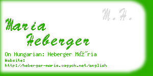 maria heberger business card